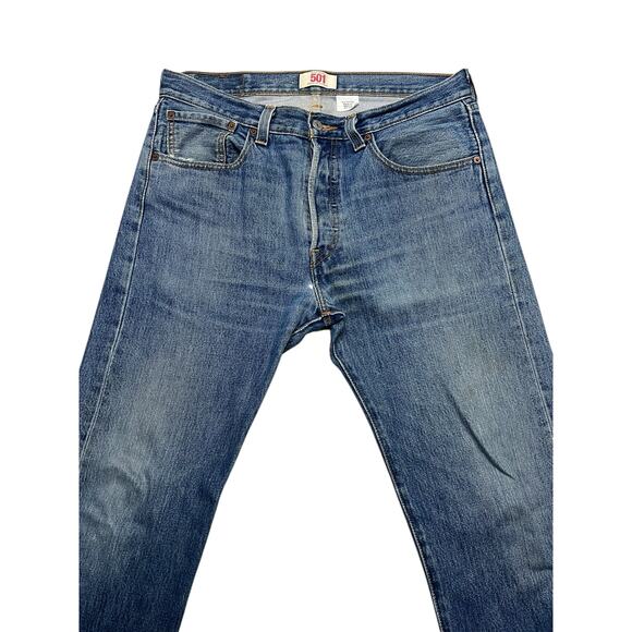 Vintage 2000’s LEVIS 501 Button-Fly Jeans - Medium Wash Faded - 32X34 - Picture 4 of 10